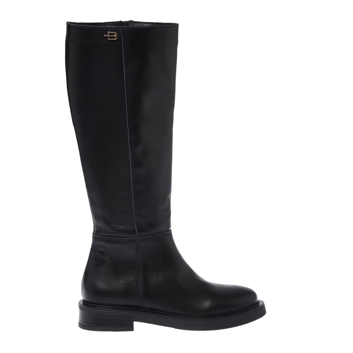 Black leather boots