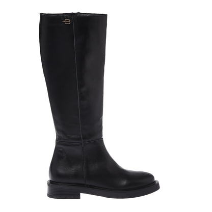 Black leather boots