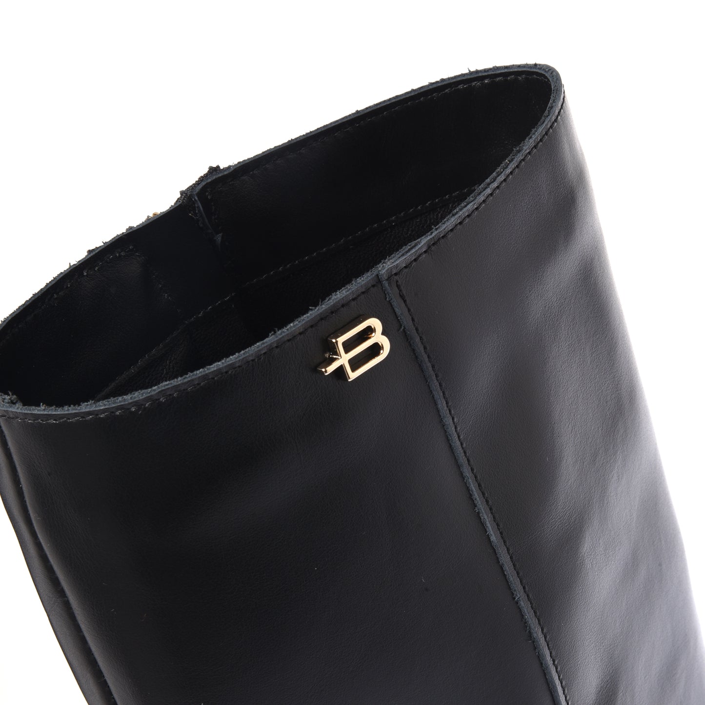 Black leather boots