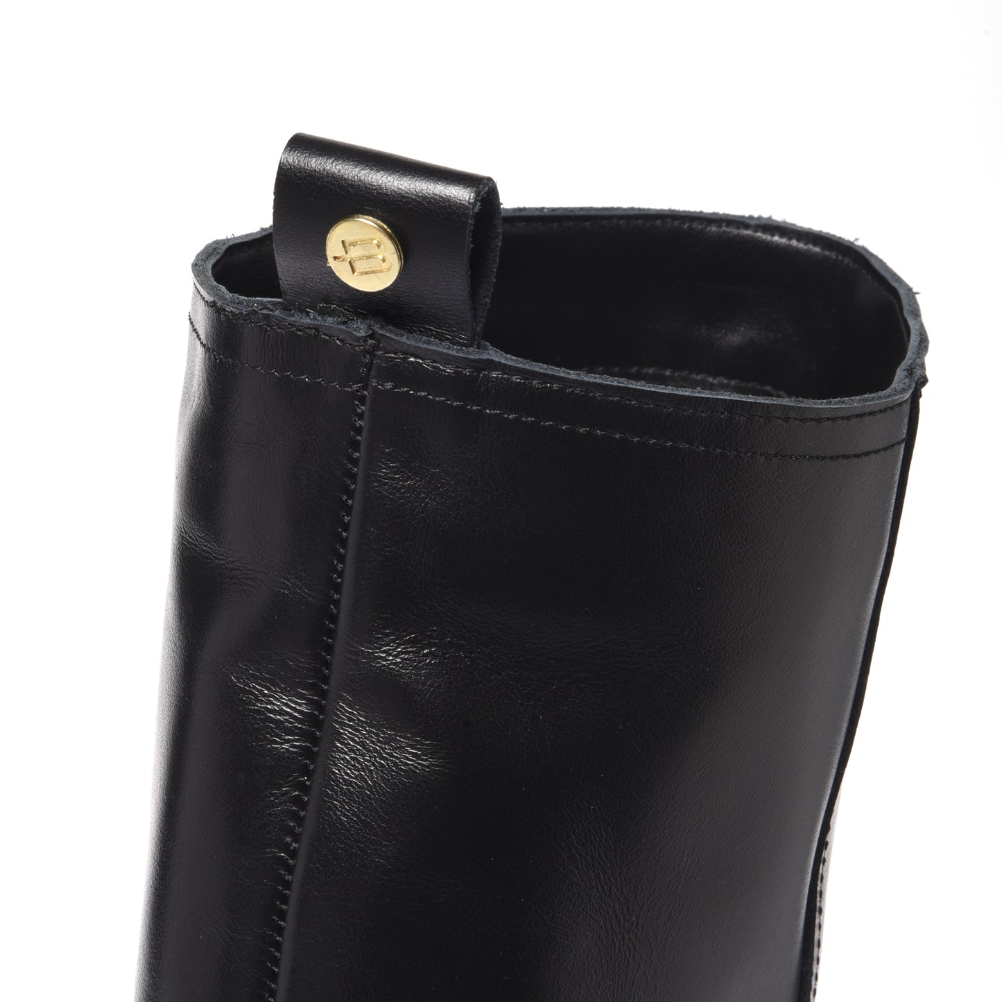 Black leather boots