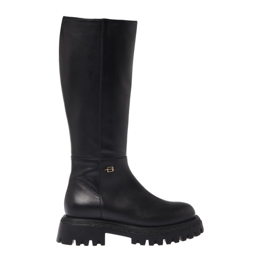 Black leather boot