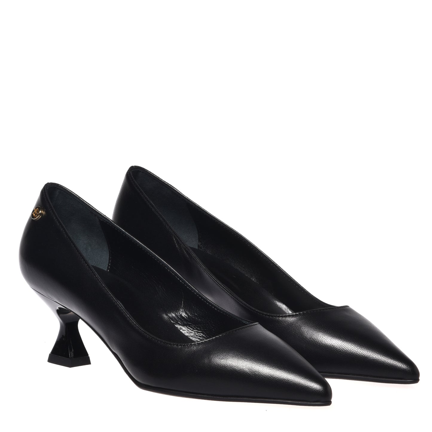 Décolleté in nappa nera