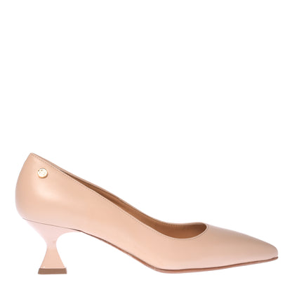 Décolleté in nappa color carne