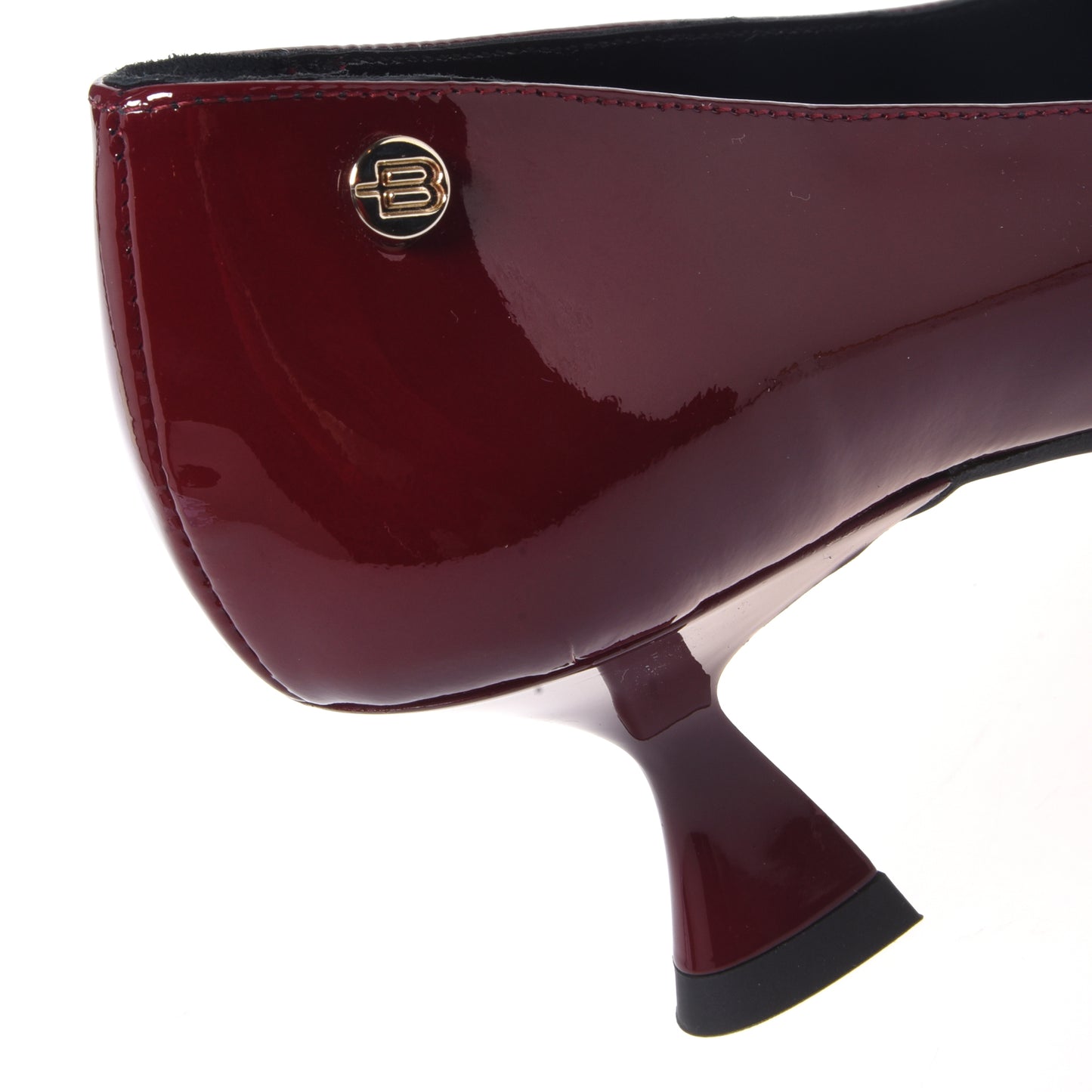 Décolleté in vernice bordeaux