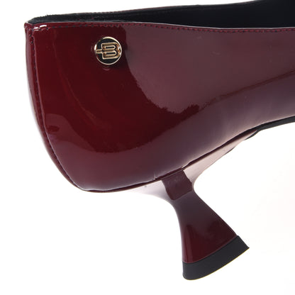 Décolleté in vernice bordeaux