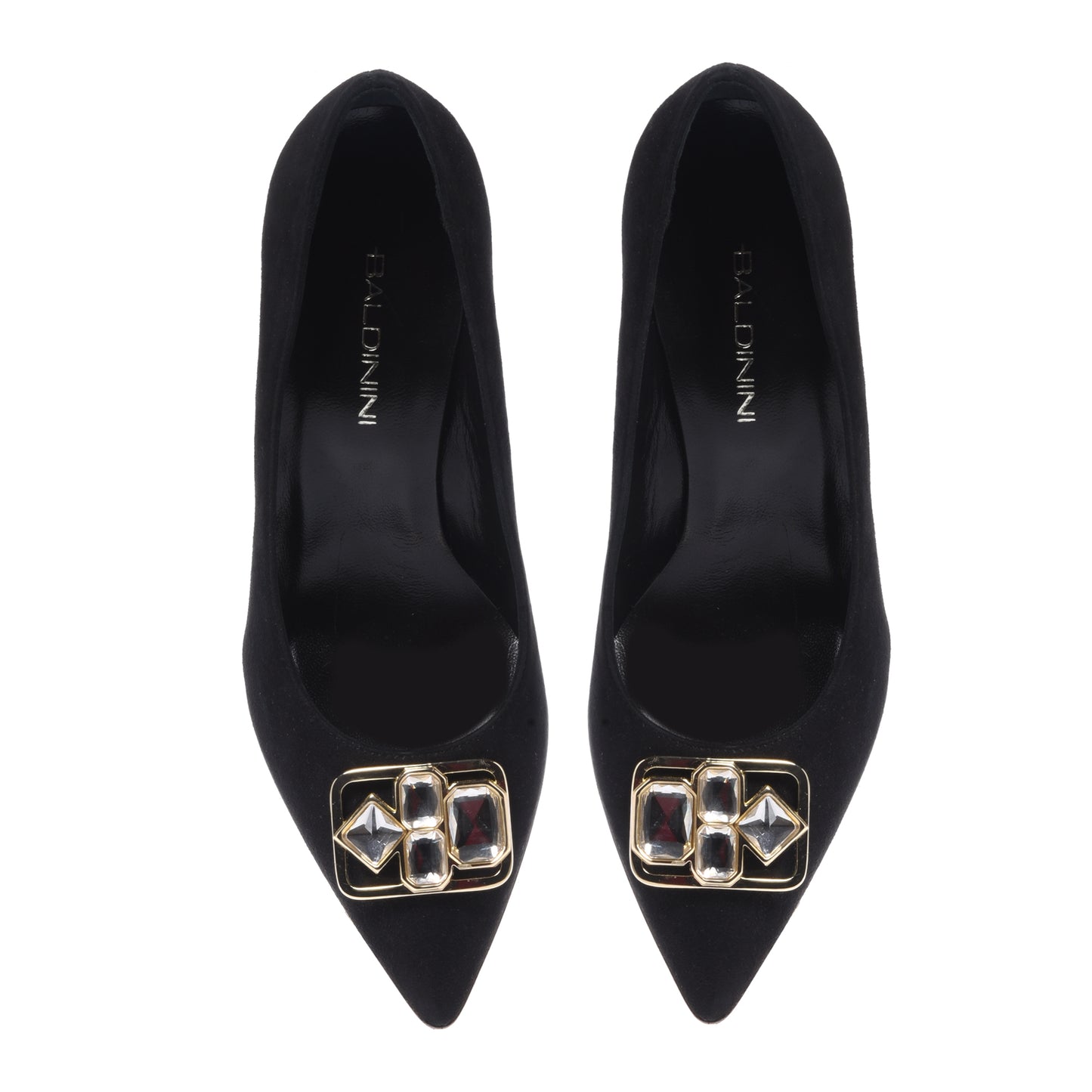 Décolleté in pelle scamosciata nera