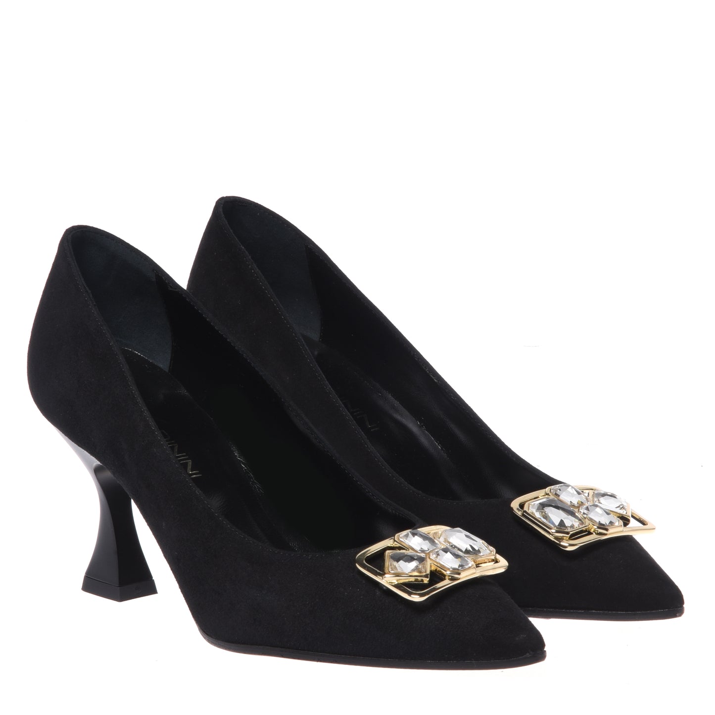 Décolleté in pelle scamosciata nera