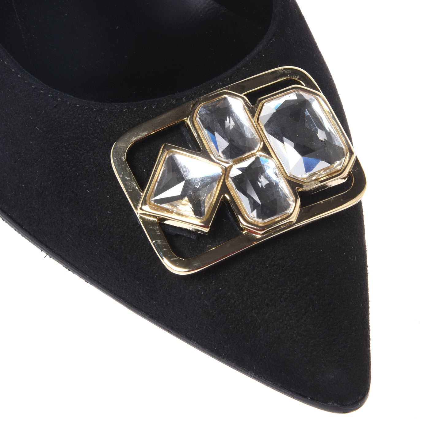 Décolleté in pelle scamosciata nera