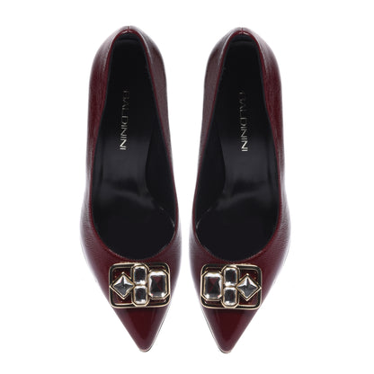 Escarpins bordeaux en naplak