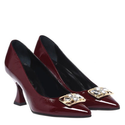 Escarpins bordeaux en naplak