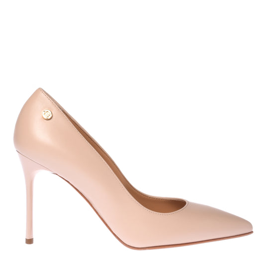 Décolleté in nappa color carne