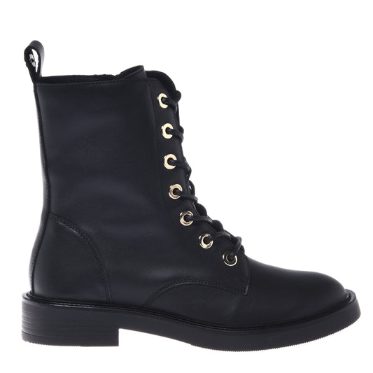 Black leather boot