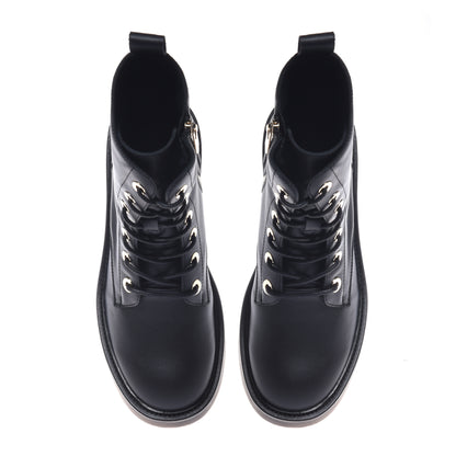 Botte en cuir noir