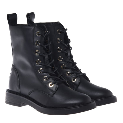 Botte en cuir noir