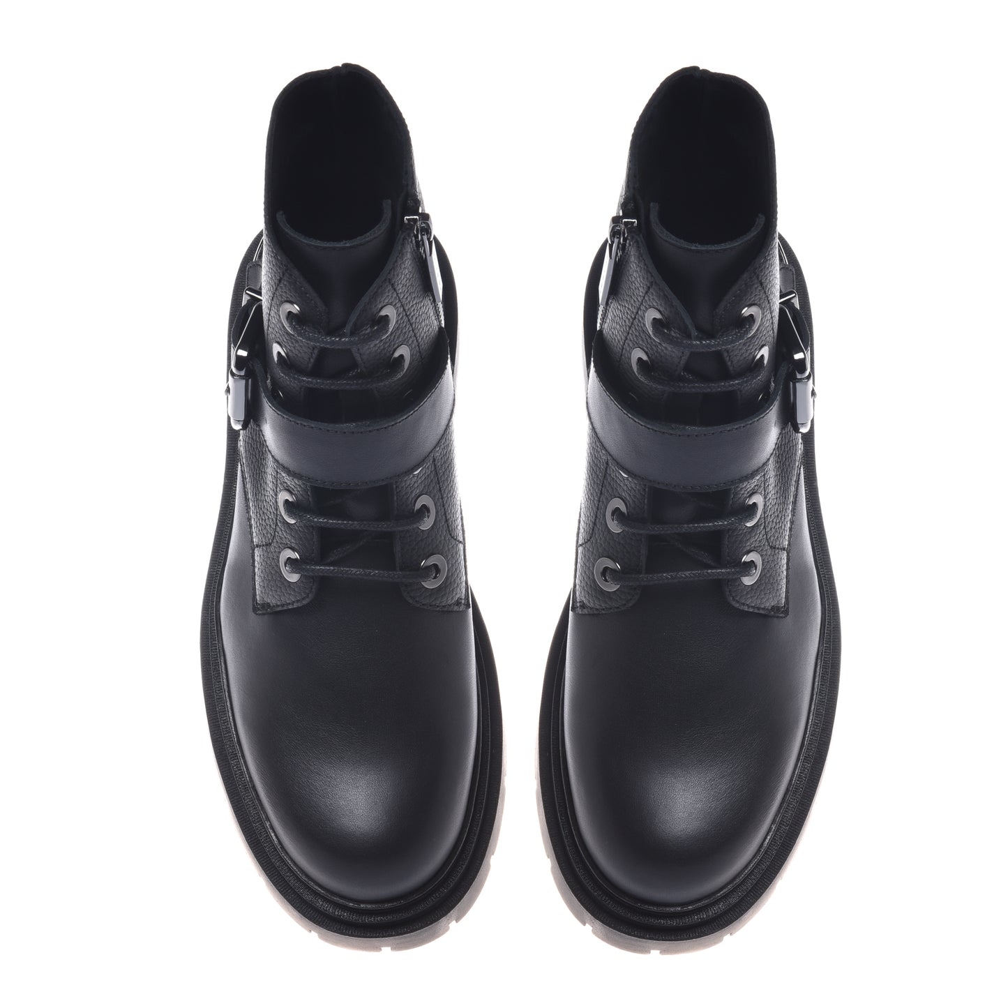 Black leather boot