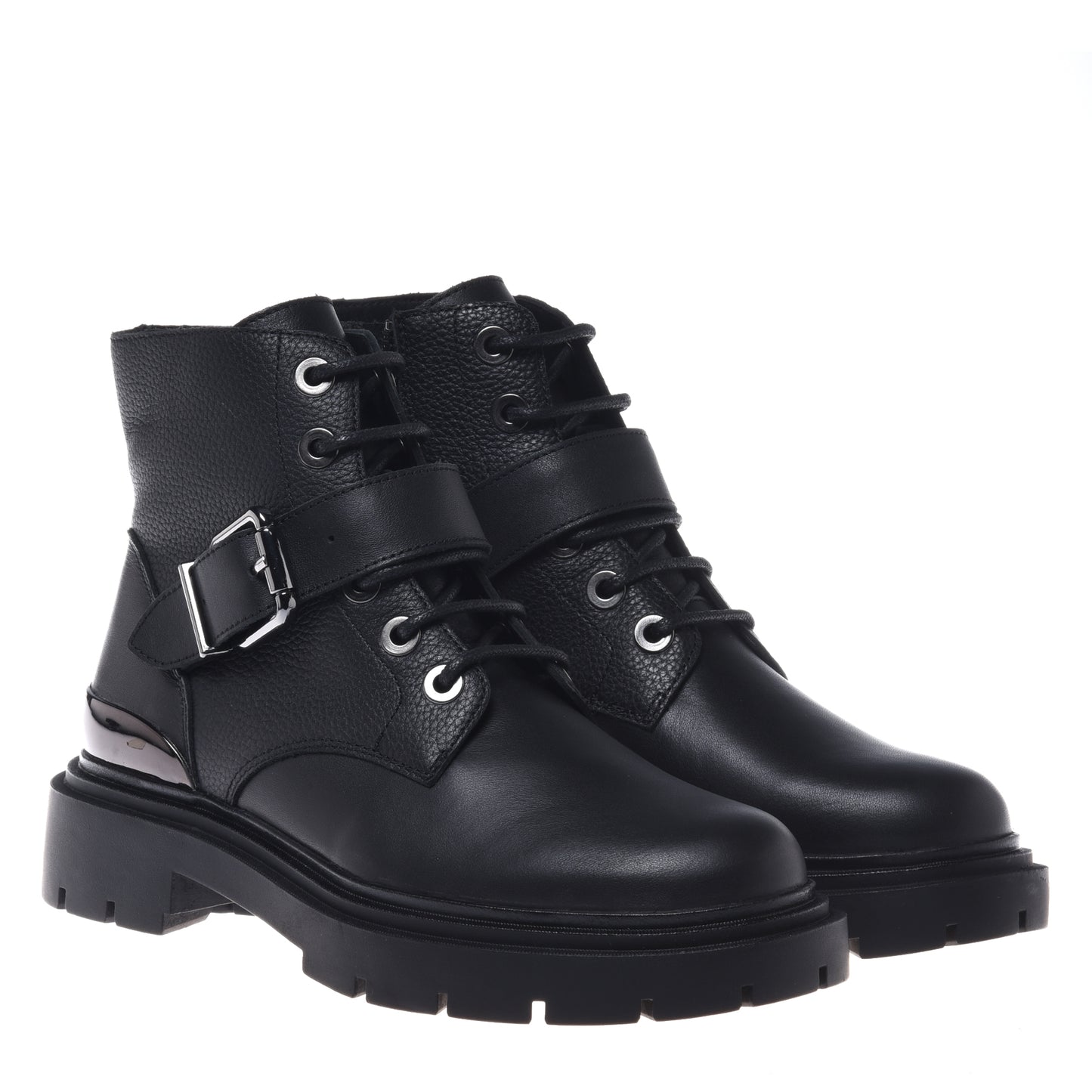 Black leather boot