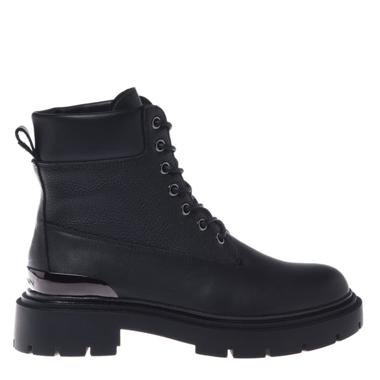 Black leather boot