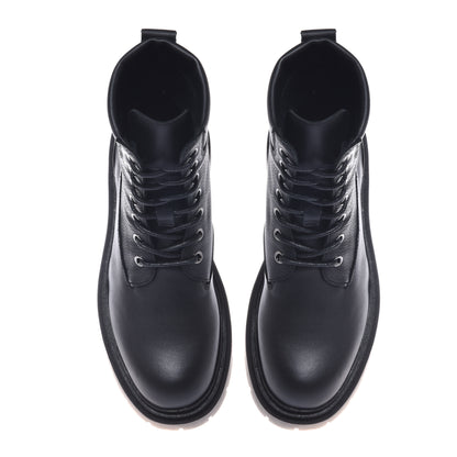Botte en cuir noir