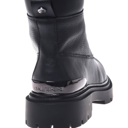 Botte en cuir noir