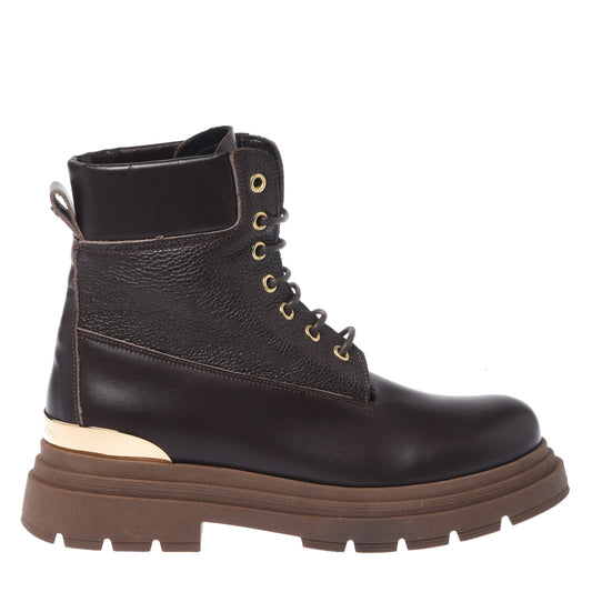 Dark brown leather rangers