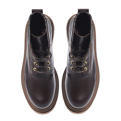 Dark brown leather rangers