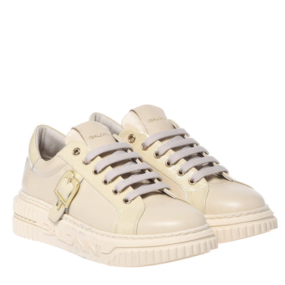 Vanilla sneakers in calfskin and naplak