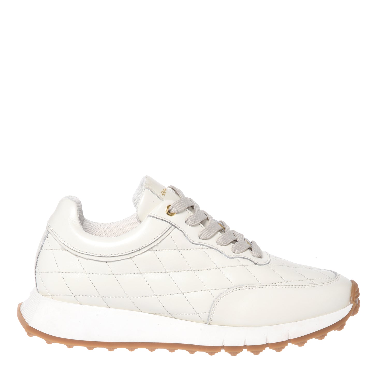 White quilted leather sneakers