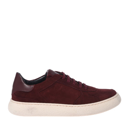 Sneakers bordeaux en daim