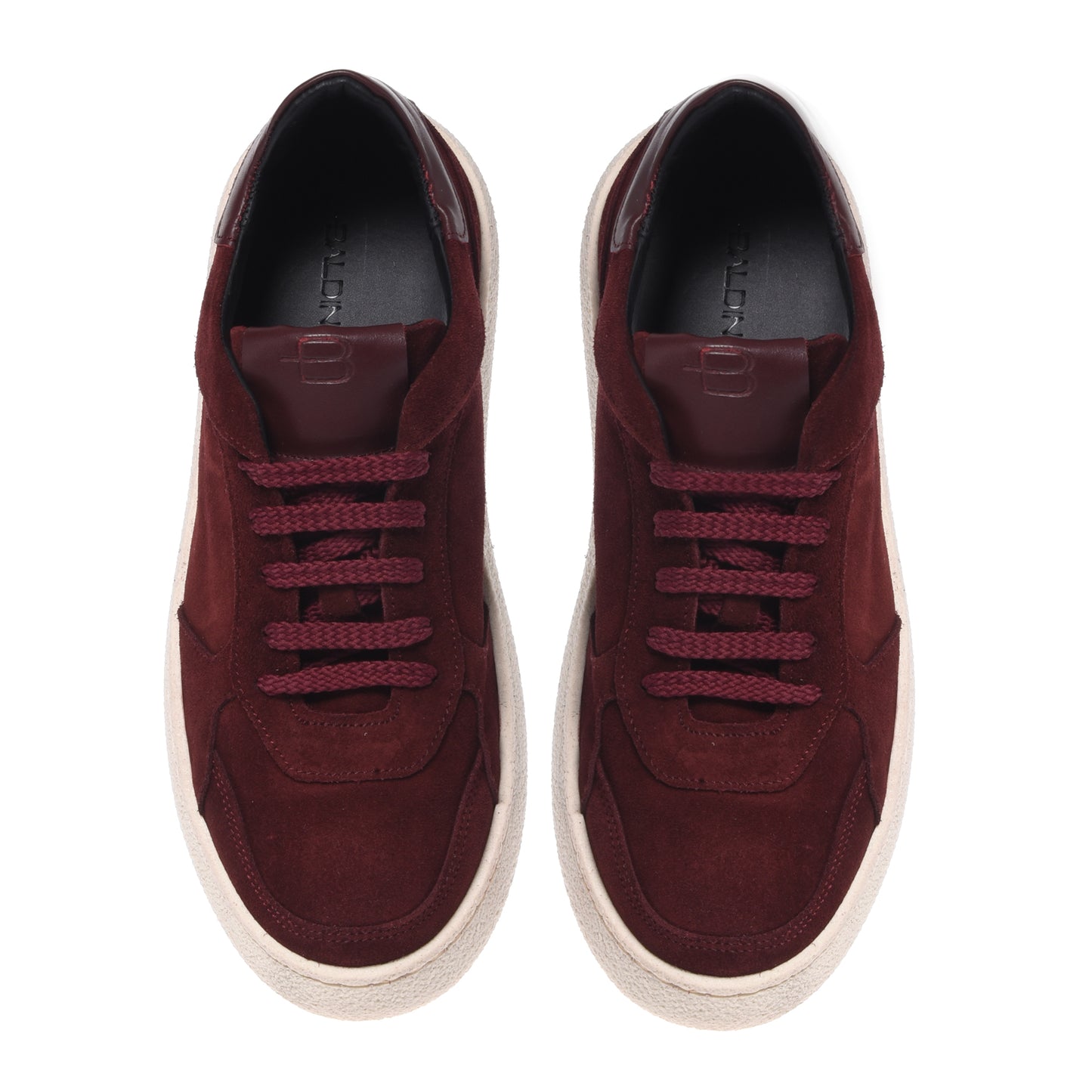 Sneakers bordeaux en daim