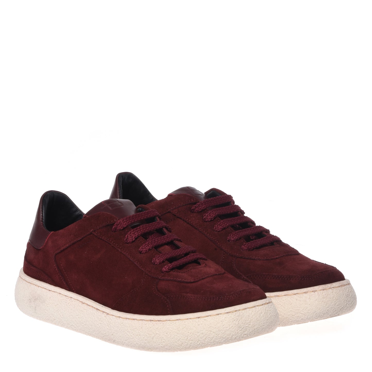 Sneakers bordeaux en daim