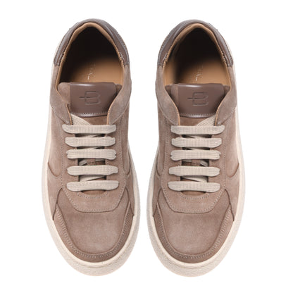 Beige suede sneakers