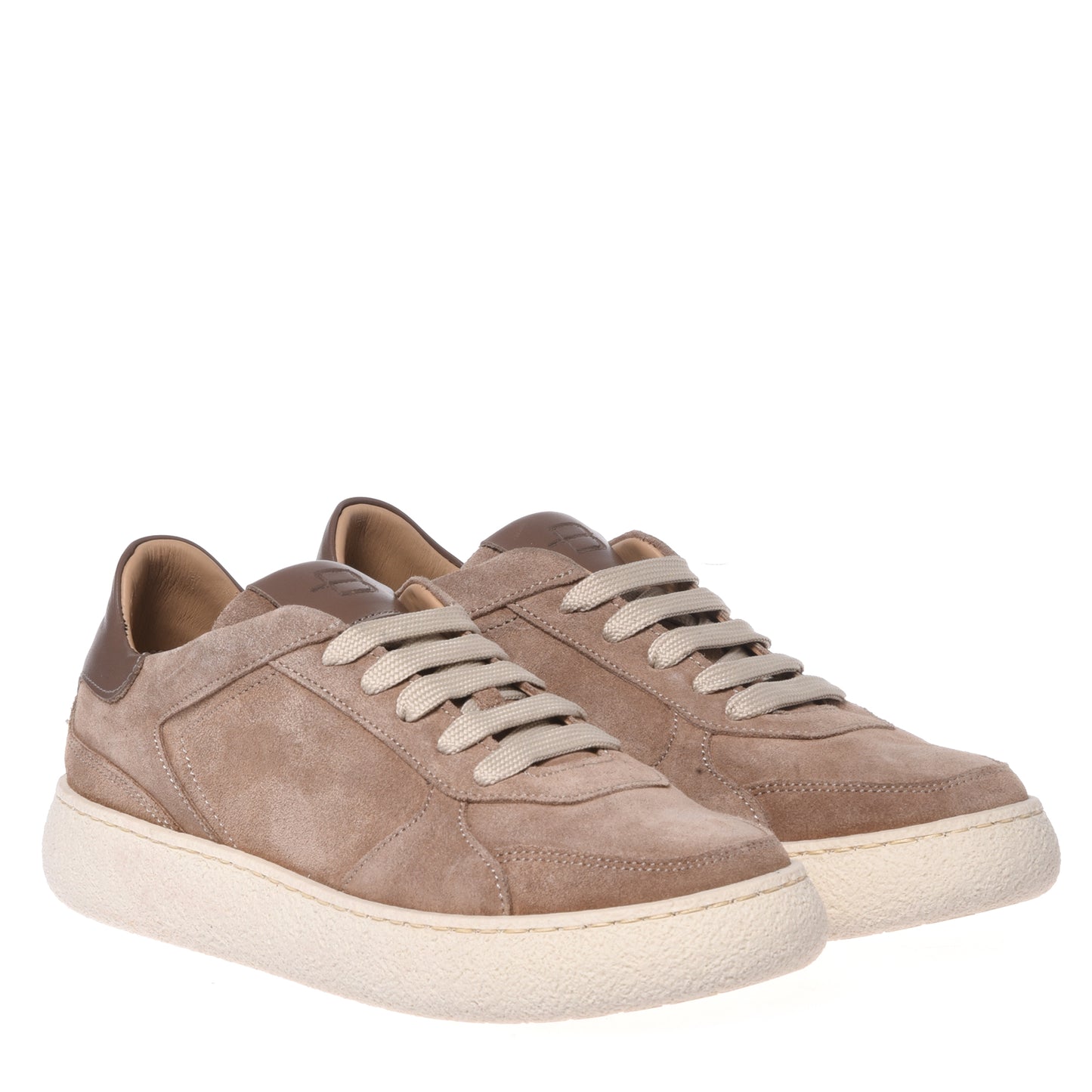 Beige suede sneakers