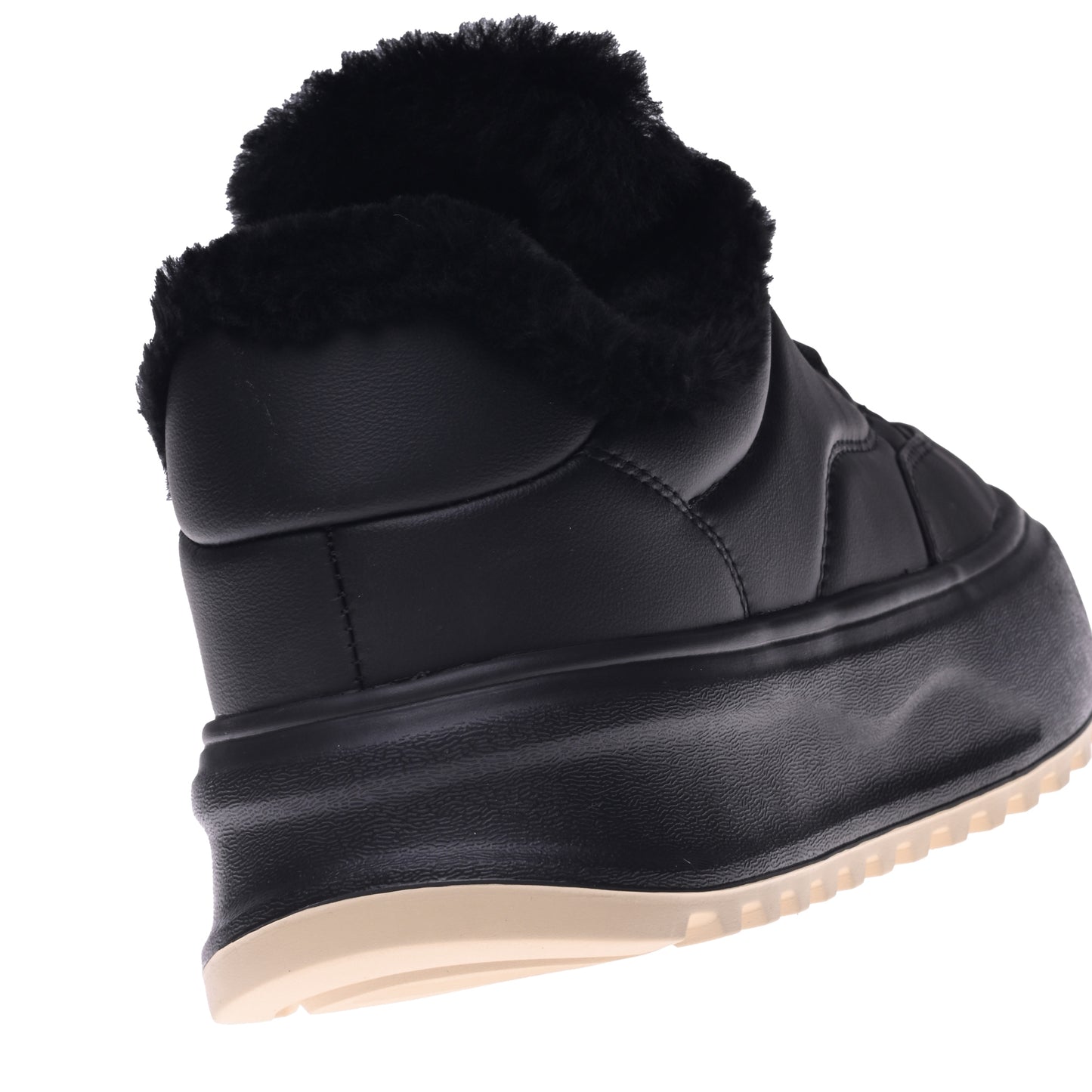 Black leather sneakers