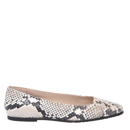 Ballerines grises motif peau de serpent