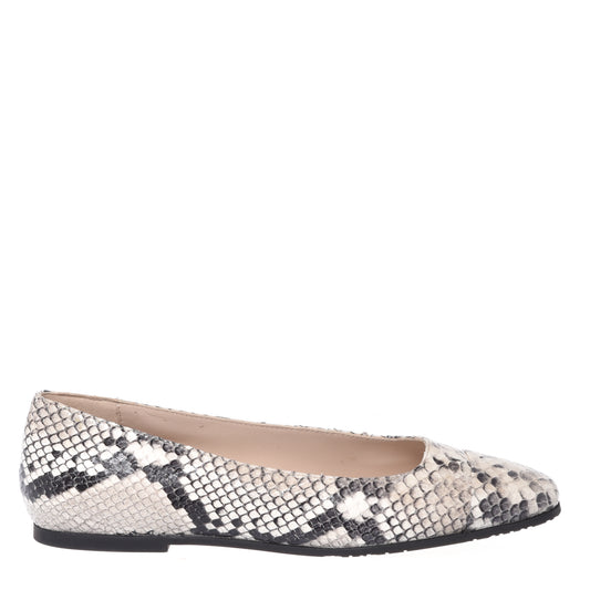 Ballerines grises motif peau de serpent