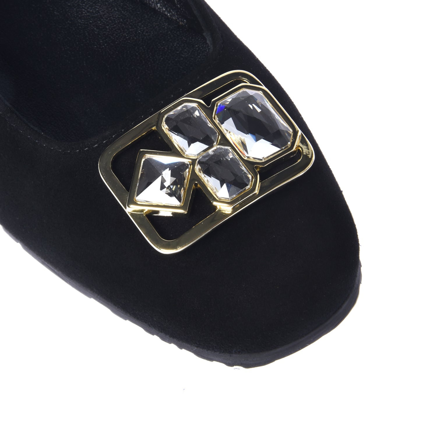 Ballerine in camoscio nero