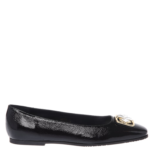 Black naplak ballerinas