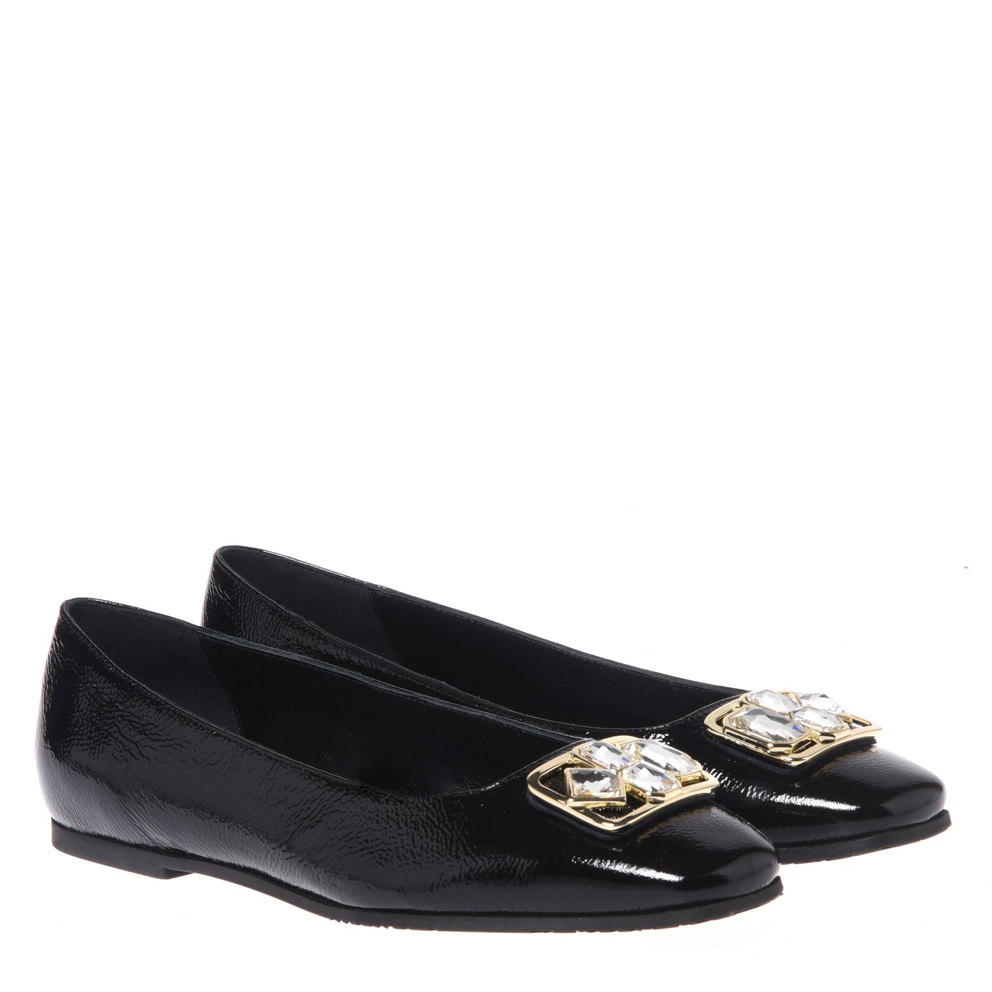 Black naplak ballerinas