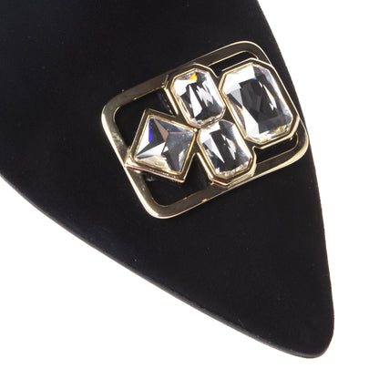 Stivaletti in pelle scamosciata nera