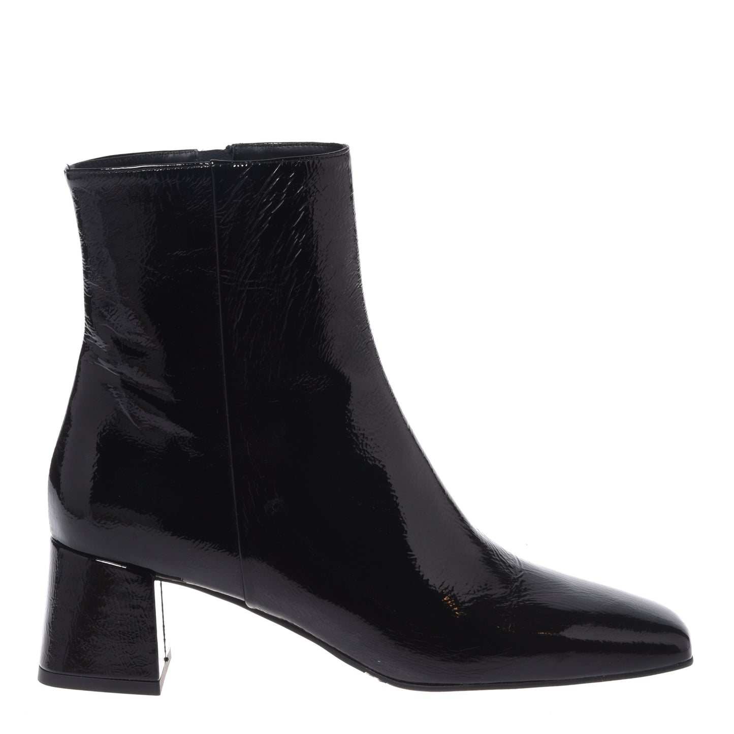 Black naplak ankle boots