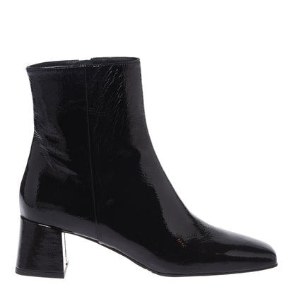 Black naplak ankle boots