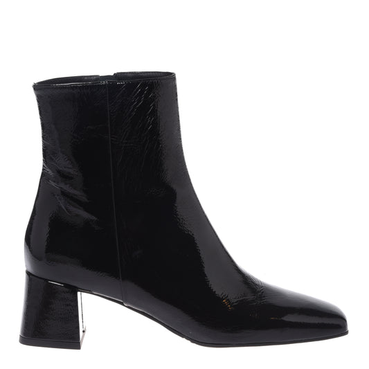 Black naplak ankle boots