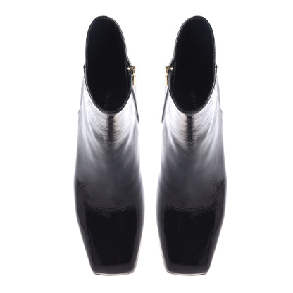 Black naplak ankle boots