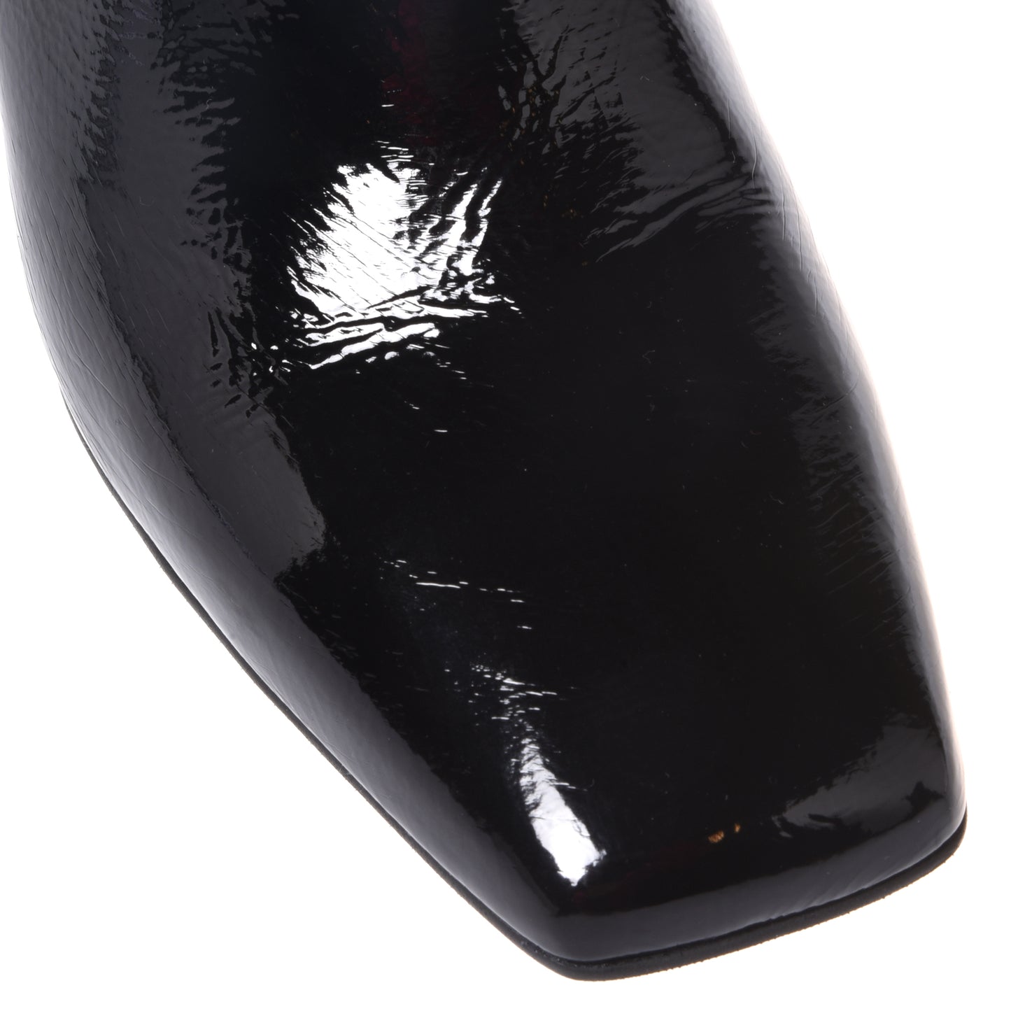 Black naplak ankle boots