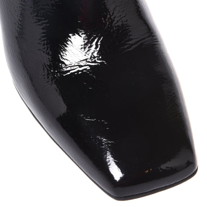 Black naplak ankle boots