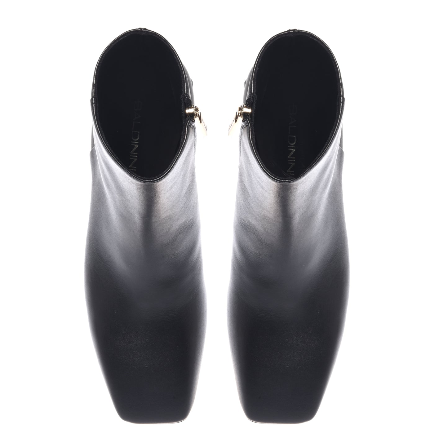 Black leather ankle boots