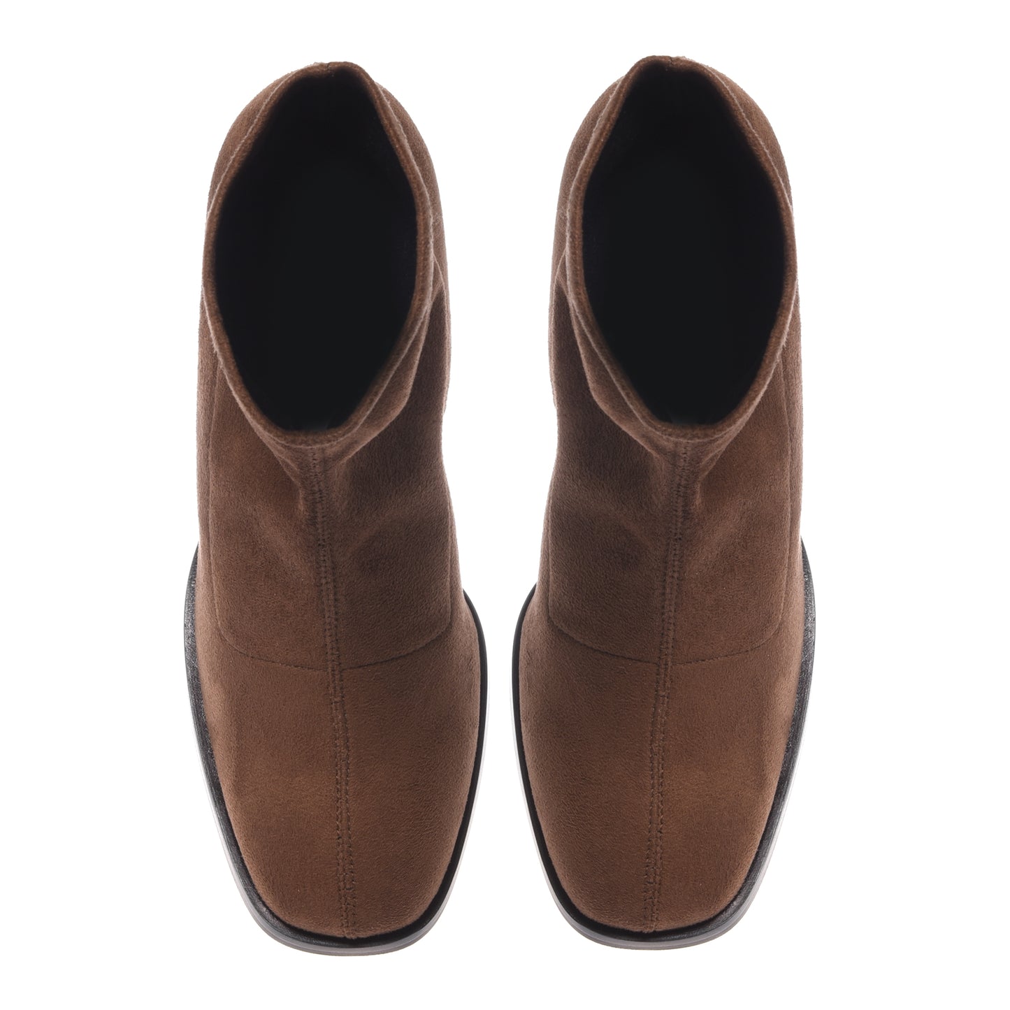 Brown vegetable-tanned suede boots