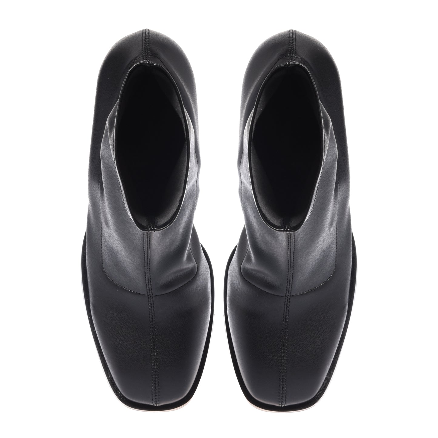 Stivaletti neri in nappa conciata al vegetale