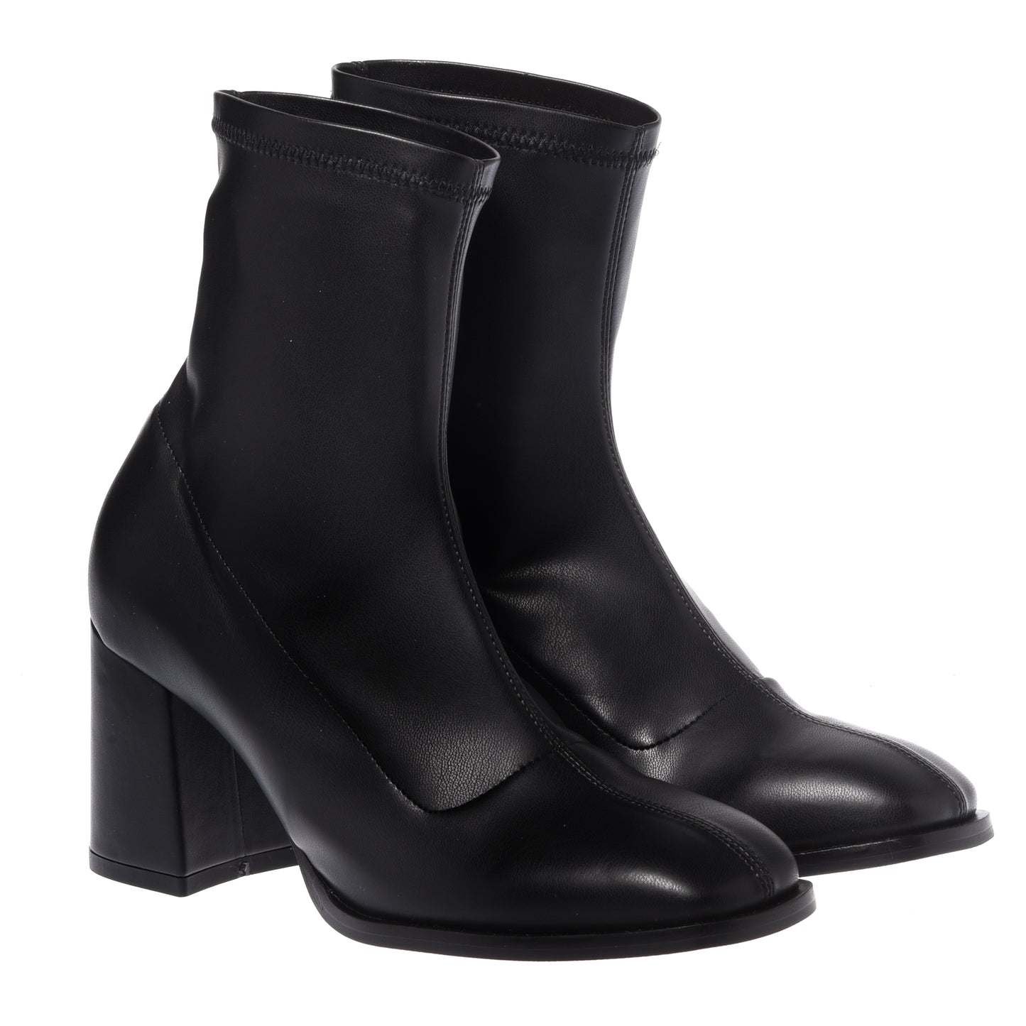 Stivaletti neri in nappa conciata al vegetale