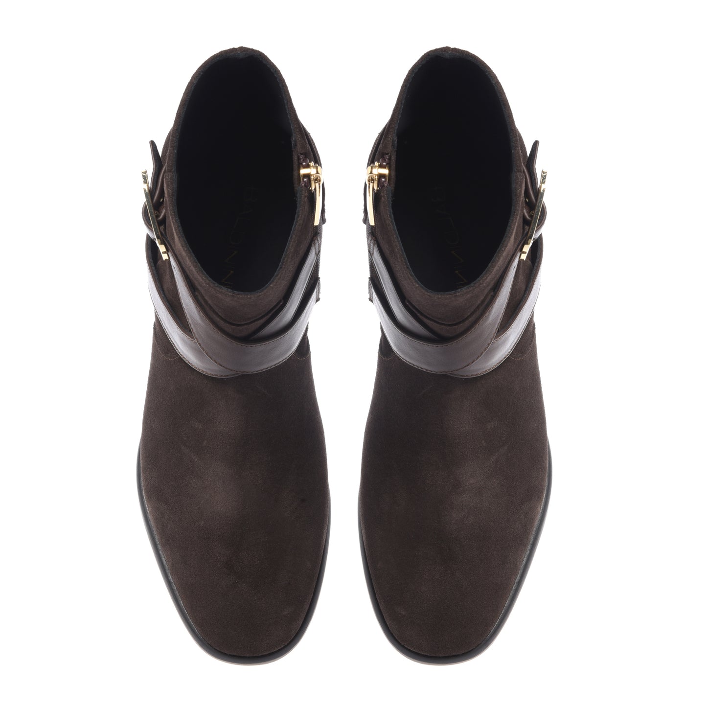 Stivaletti in pelle scamosciata e marrone scuro